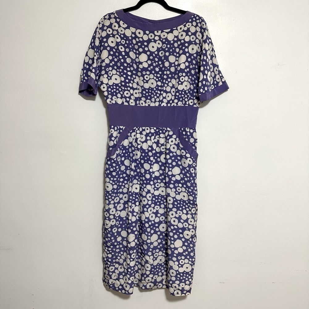Vintage Neiman Marcus Silk Polka Dot Sheath Dress